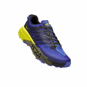 נעלי ספורט הוקה ספידגוט 4 רחבות לגברים בצבע סגול/שחור/צהוב | Hoka Speedgoat 4 Wide Men