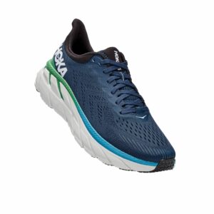 נעלי ריצה הוקה קליפטון 7 רחבות לגברים בצבע כחול/לבן | Hoka Clifton 7 Wide Men