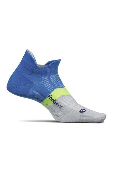 גרבי ריצה וספורט פיצ'רז אולטרה לייט  | כחול/צהוב/אפור | Feetures Elite Ultra Light No Show