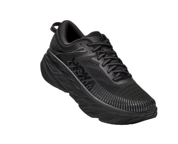 נעלי ספורט לגברים הוקה בונדי 7 רחבות שחור/שחור | Hoka Bondi 7 Wide