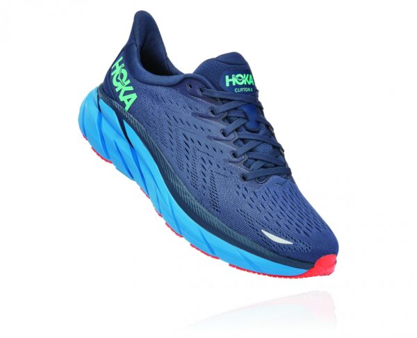נעלי ספורט לגברים הוקה קליפטון 8 נייבי/כחול | Hoka Clifton 8