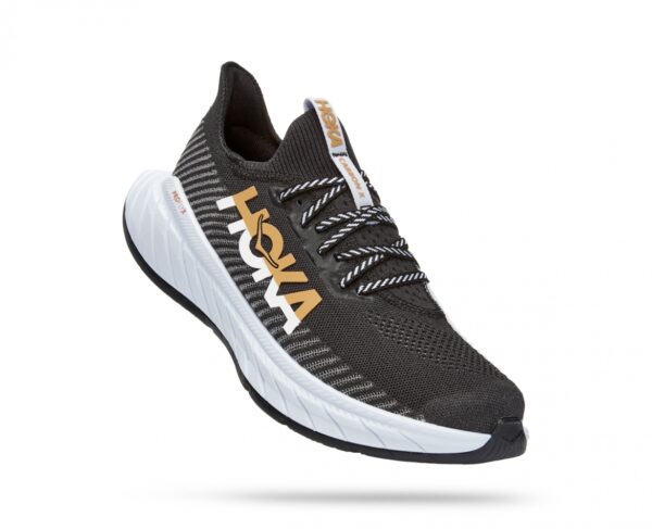 נעלי ספורט לגברים הוקה קרבון אקס 3 שחור/לבן | Hoka Carbon X3
