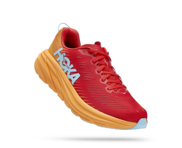 נעלי ספורט לגברים הוקה רינקון 3 רחבות כתום/אדום  | Hoka Rincon 3 Wide