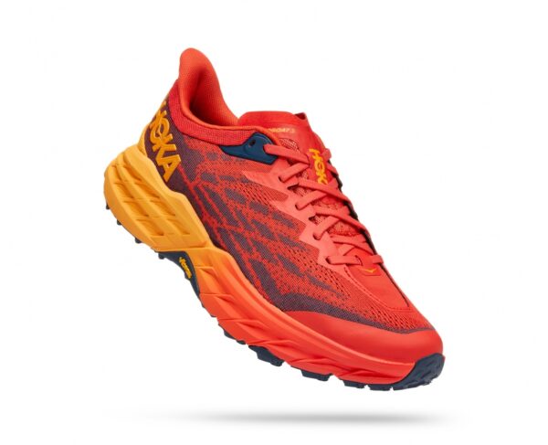 נעלי ספורט לגברים הוקה ספידגוט 5 אדום פיאסטה/צהוב | Hoka Speedgoat 5