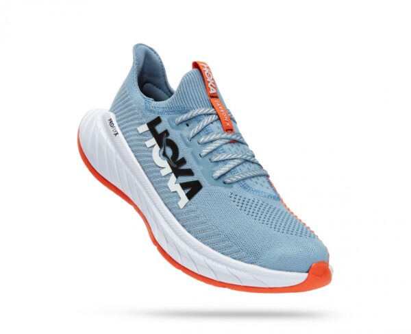 נעלי ספורט לגברים הוקה קרבון אקס 3 תכלת כחול/כתום לגברים | Hoka Carbon X3