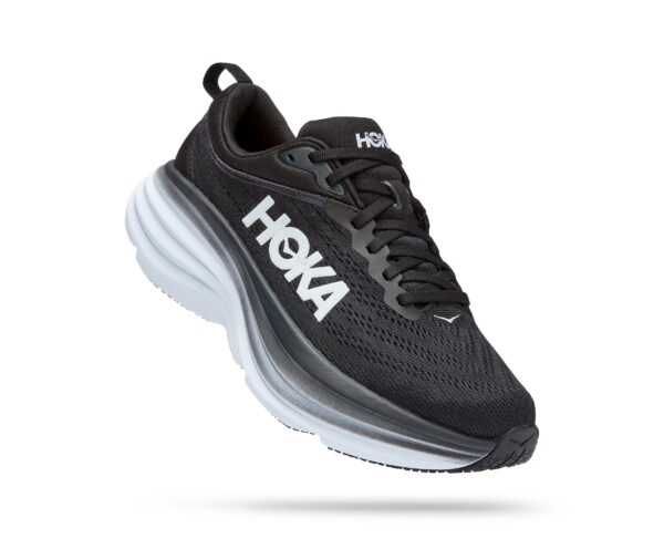 נעלי ספורט לגברים הוקה בונדי 8 שחור/לבן | HOKA Bondi 8