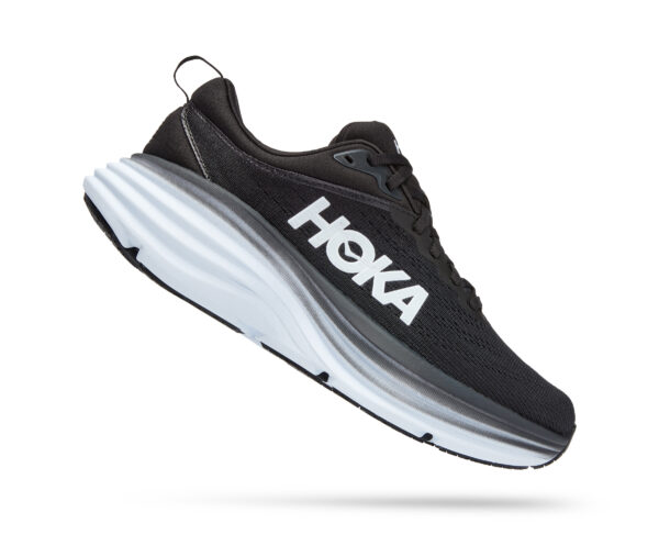 ⁦נעלי ספורט לגברים הוקה בונדי 8 שחור/לבן | HOKA Bondi 8⁩ – תמונה ⁦3⁩