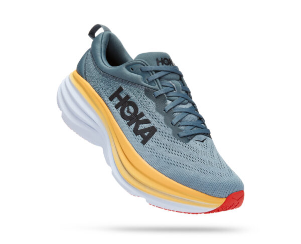 נעלי ספורט לגברים הוקה בונדי 8 רחבות תכלת אפור/כתום | HOKA Bondi 8 Wide