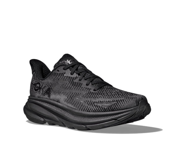 נעלי ספורט לגברים הוקה קליפטון 9 רחבות שחור/שחור | Hoka Clifton 9 Wide