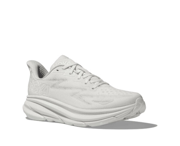 נעלי ספורט לגברים הוקה קליפטון 9 לבן/לבן | Hoka Clifton 9