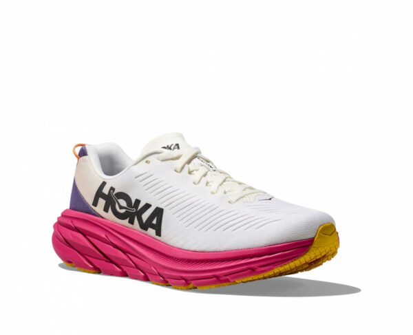 נעלי ספורט לנשים הוקה רינקון 3 לבן/פוקסיה/סגלגל | Hoka Rincon 3