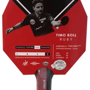מחבט טניס שולחן מקצועי באטרפליי טימו בול רובי | Table tennis bat Butterfly Timo Boll Ruby