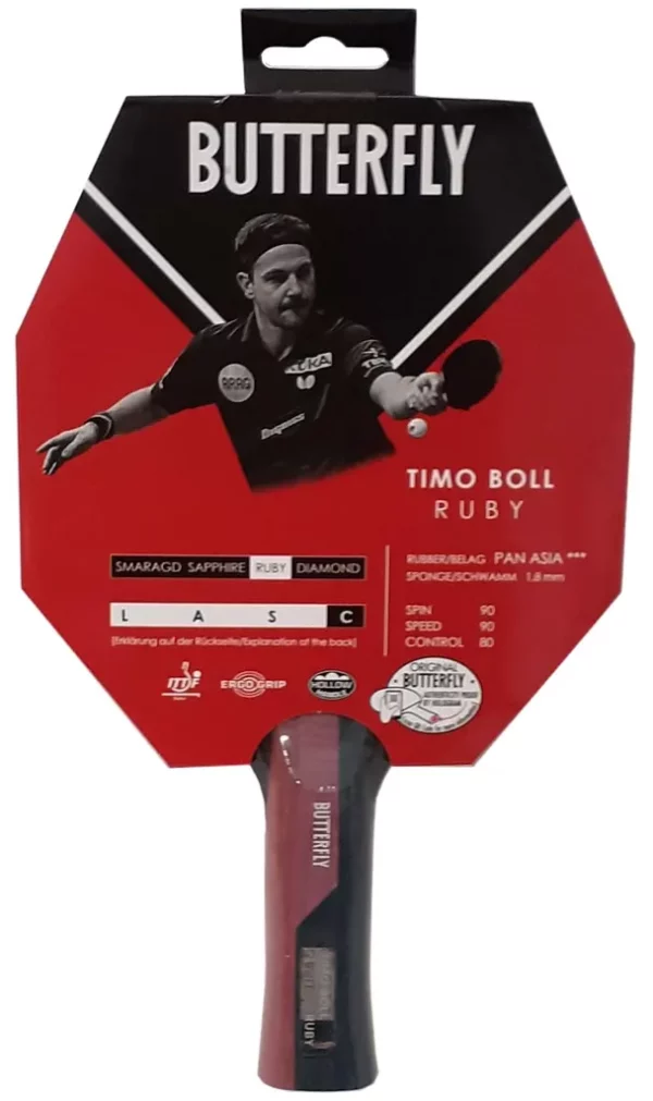 מחבט טניס שולחן מקצועי באטרפליי טימו בול רובי | Table tennis bat Butterfly Timo Boll Ruby