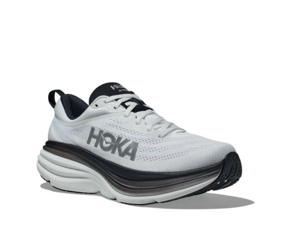 נעלי ספורט לגברים הוקה בונדי 8 לבן/שחור | HOKA Bondi 8