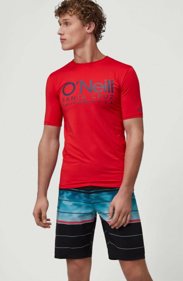 חולצת שחייה שרוול קצר לגברים או’ניל | UV Swim shirt for men Red O’NEILL