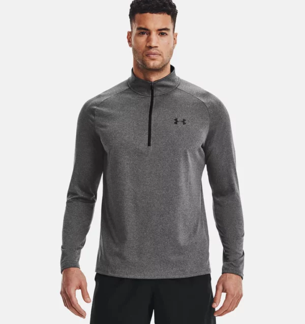 חולצת ריצה גברים שרוול ארוך אנדר ארמור | Under Armour Tech 2.0 Half Zip Golf Sweater Grey