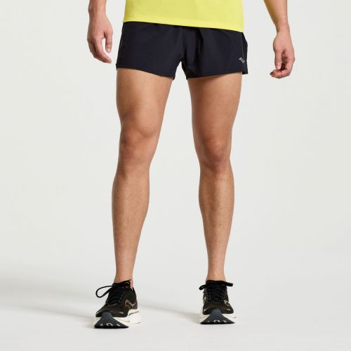 מכנסי ריצה גברים סאקוני 2.5″ | שחור | Saucony Outpace Split 2.5″ Short