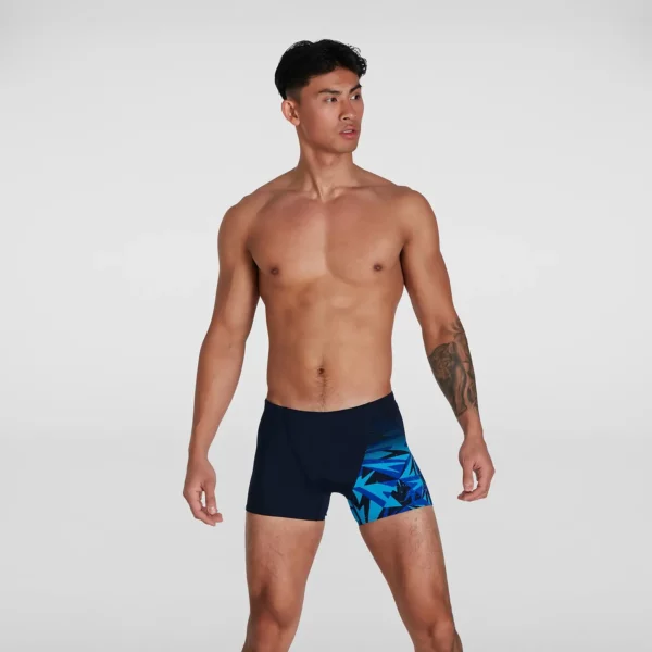בגד ים גזרת מכנסון לגבר ספידו | Speedo Hyper Boom V-Cut Aquashort Black/Blue