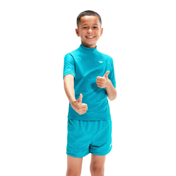 חולצת אנטי סאן שרוול קצר ספידו | ילדים ונוער | Speedo Sun Protection Shirt Aqua
