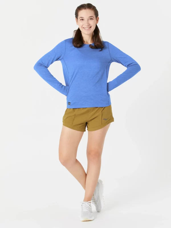 חולצת אימון נשים שרוול ארוך סאקוני |  Saucony Stopwatch Long Sleeve BLH