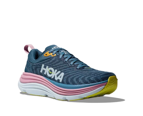 נעלי ספורט לנשים הוקה גביוטה 5 רחבות כחול צל/צהבהב | Hoka Gaviota 5 Wide