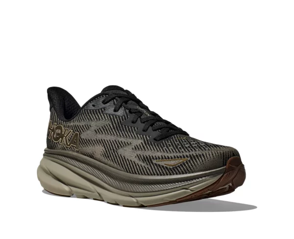 נעלי ספורט לגברים הוקה קליפטון 9 שחור/צפחה | Hoka Clifton 9