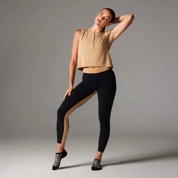 טייץ מחטב גובה בינוני אורך 7/8 | שני צבעים | Tavi Noir Mid Rise 7/8 Tight