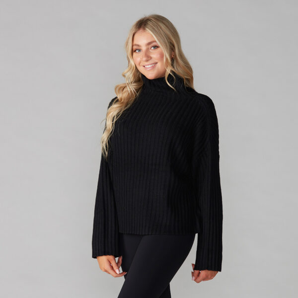 סוודר גולף איכותי מבית TAVI NOIR | שני צבעים | Alpine Mock Neck Sweater Tavi Noir