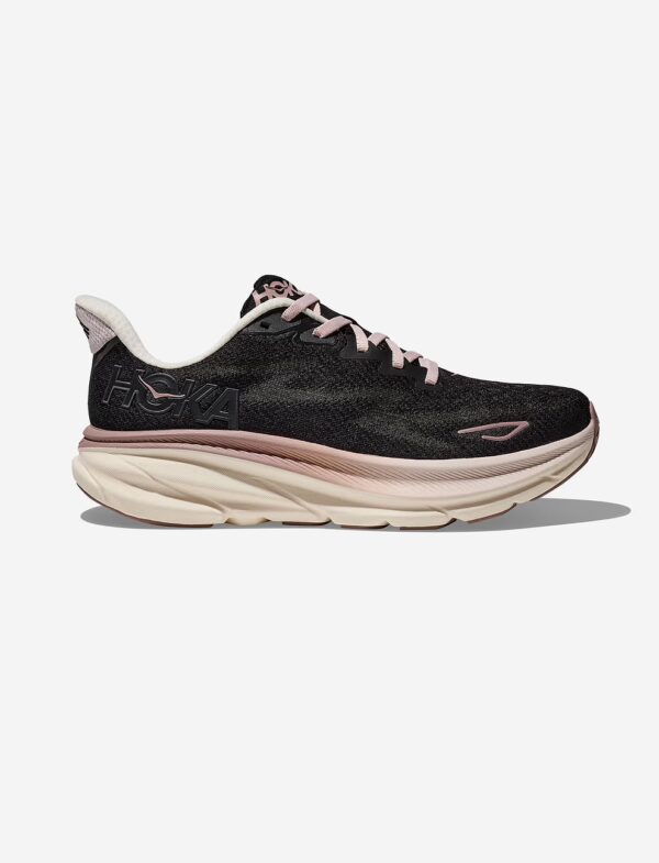 נעלי ספורט לנשים הוקה קליפטון 9 שחור/קוורץ | Hoka Clifton 9